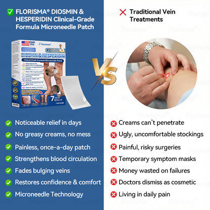 𝑯𝒊𝒗𝒂𝒕𝒂𝒍𝒐𝒔 𝒃𝒐𝒍𝒕 | 🛡️ FLORISMA® Diosmin & Hesperidin klinikai minőségű mikrotűs tapasz ✨ Fejlett gyógynövény-keverék: célzottan pókerekre a nehéz, fáradt lábak enyhítésére