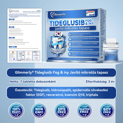 🦷𝐆𝐥𝐢𝐦𝐦𝐞𝐫𝐥𝐲® Tideglusib Fog & íny Javító mikrotűs tapasz | Fejlett őssejt-aktiváló fogcsíkok (újjáépíti a fogzománcot és a dentint • erősíti az ínyt • megszünteti a fogkövet és a szagokat • megállítja a fogérzékenységet)