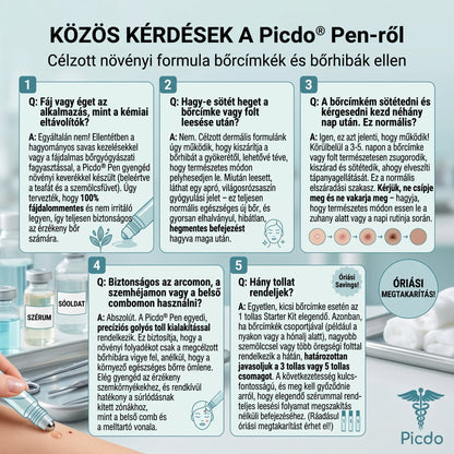𝐏𝐢𝐜𝐝𝐨® 𝟕 𝐍𝐚𝐩𝐨𝐬 Bőrfolt- és hegápoló eltávolító toll Fájdalommentes használat · Látható nyomok nélkül · Pontos görgős applikátorral 💝