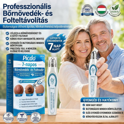 𝐏𝐢𝐜𝐝𝐨® 𝟕 𝐍𝐚𝐩𝐨𝐬 Bőrfolt- és hegápoló eltávolító toll Fájdalommentes használat · Látható nyomok nélkül · Pontos görgős applikátorral 💝