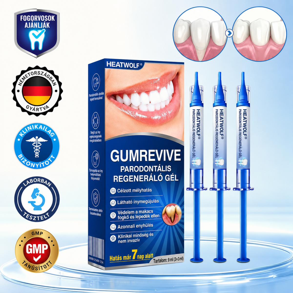 🇭🇺👨‍⚕️✅🦷 HEATWOLF® GumRevive – Parodontális helyreállító gél🧂