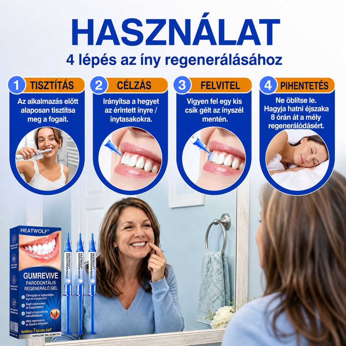 👨‍⚕️✅🦷 HEATWOLF® GumRevive – Parodontális helyreállító gél💞